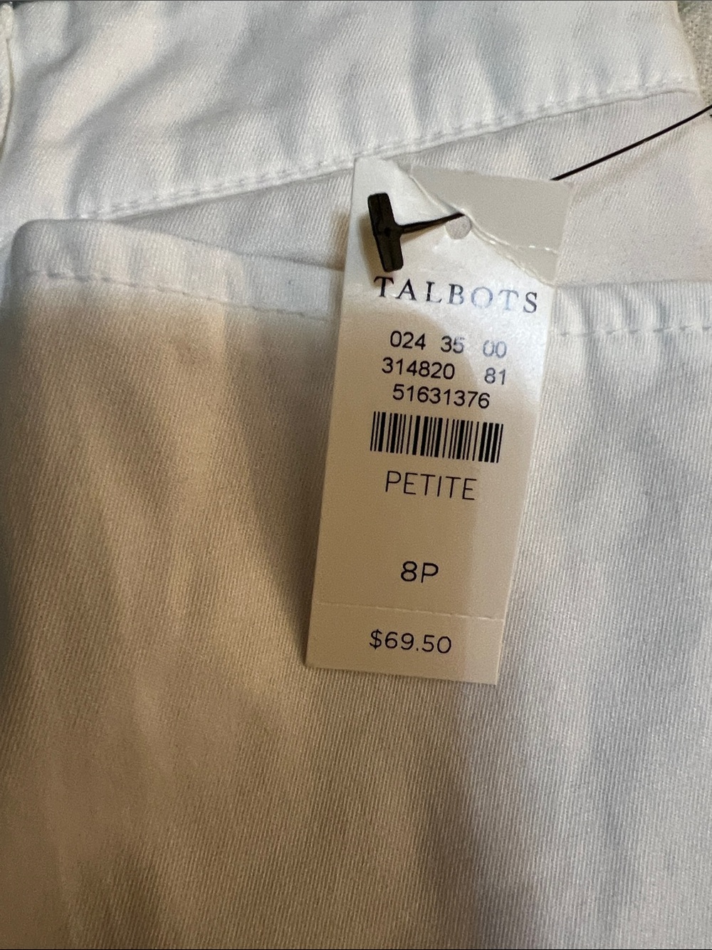 Talbots White Slim Leg Women's Perfect Crop Pant - Picture 6 of 9